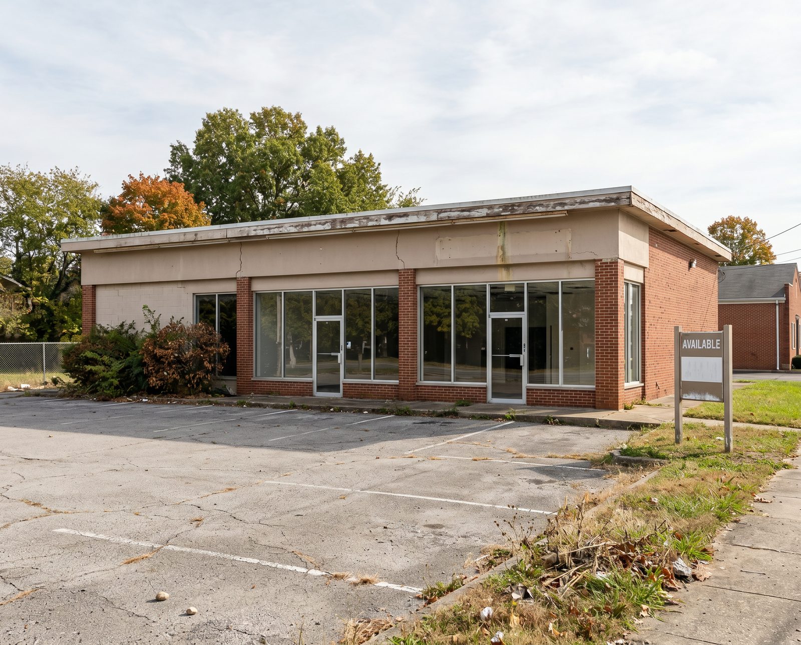 A vacant retail storefront