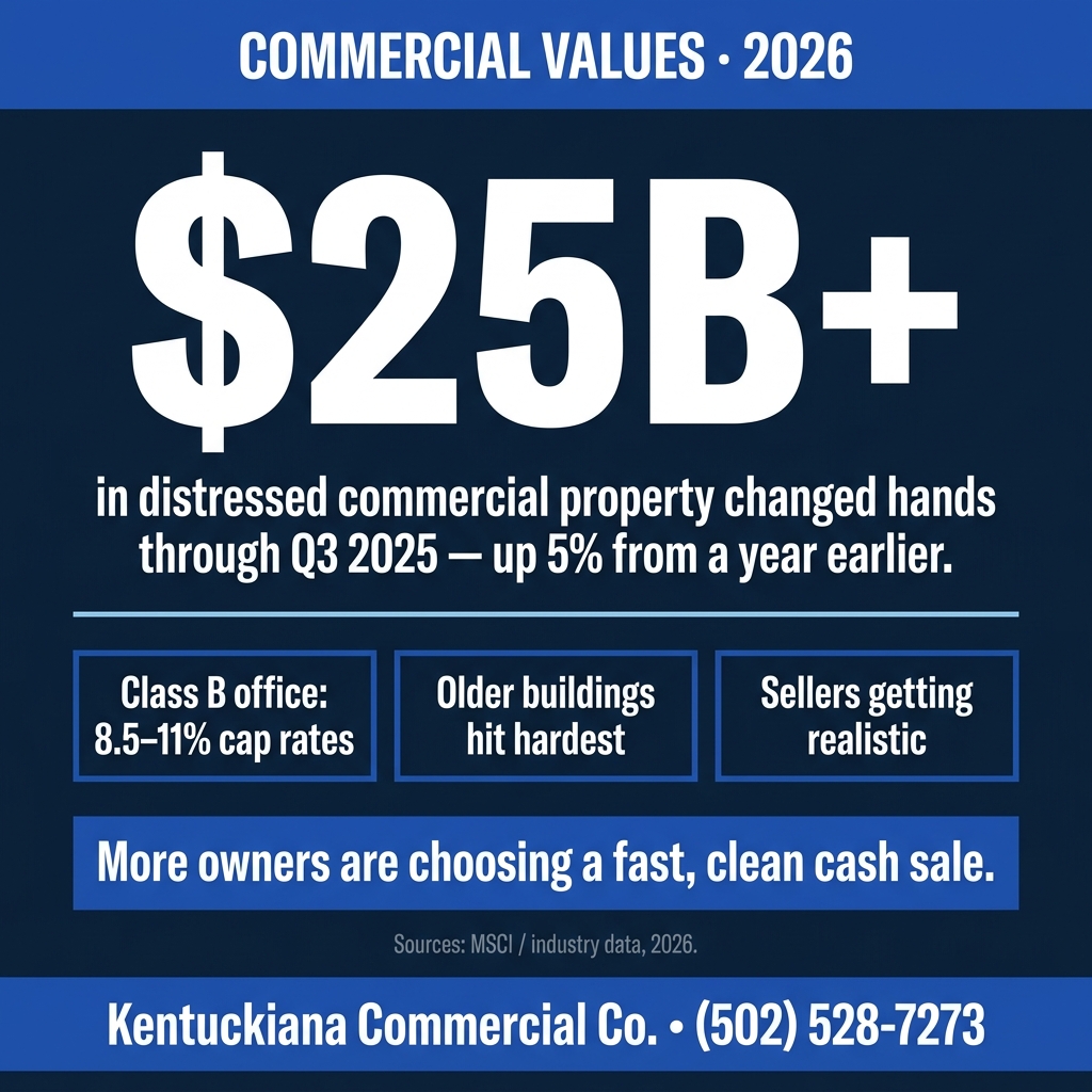 Infographic: more than $25 billion in distressed commercial property traded through Q3 2025, up 5%